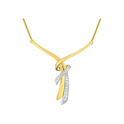 Collier en plaqué or et oxyde de zirconium