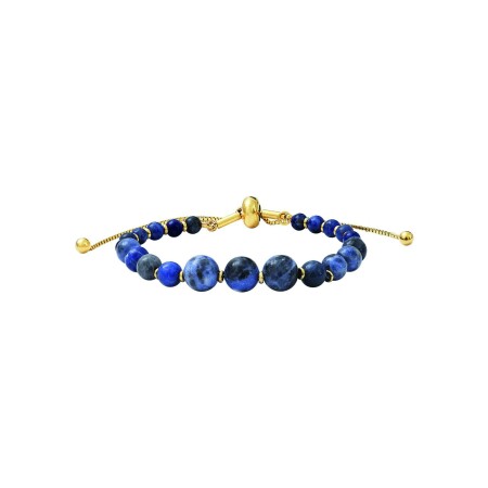 Bracelet SCOOTER en métal doré et sodalite