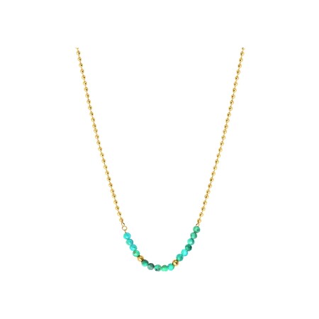 Collier SCOOTER en métal doré et apatite