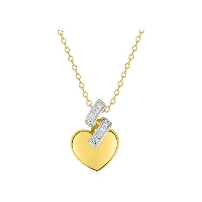Collier en plaqué or et oxyde de zirconium
