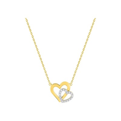 Collier en plaqué or et oxyde de zirconium