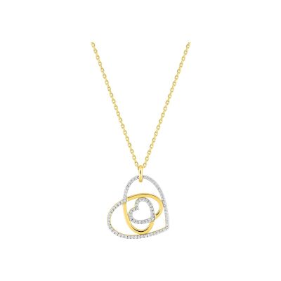 Collier en plaqué or et oxyde de zirconium