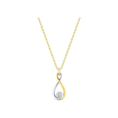 Collier en plaqué or et oxyde de zirconium