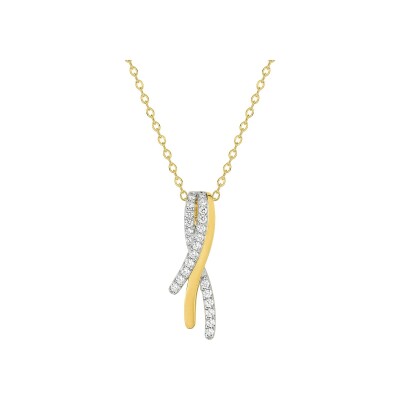 Collier en plaqué or et oxyde de zirconium