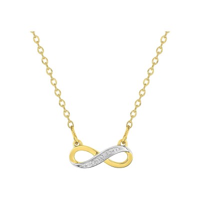 Collier en plaqué or et oxyde de zirconium