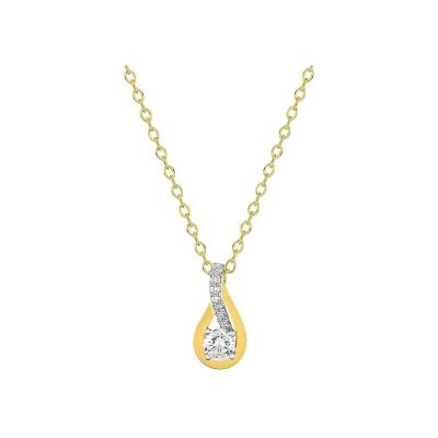 Collier en plaqué or et oxyde de zirconium