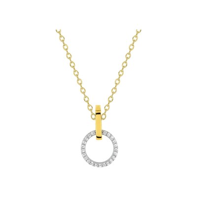 Collier en plaqué or et oxyde de zirconium