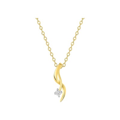 Collier en plaqué or et oxyde de zirconium