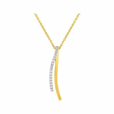 Collier en plaqué or jaune et blanc