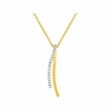 Collier en plaqué or jaune et blanc