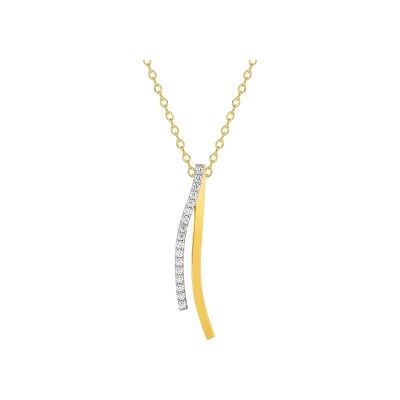 Collier en plaqué or et oxyde de zirconium