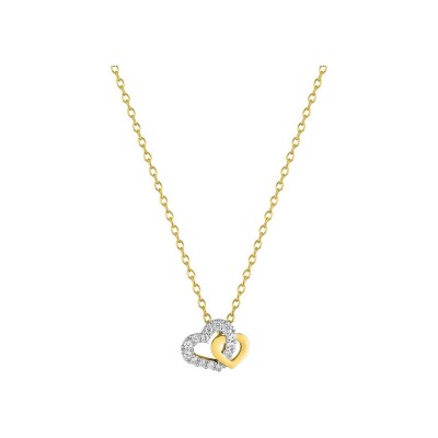 Collier en plaqué or et oxyde de zirconium