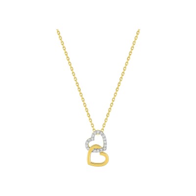 Collier en plaqué or et oxyde de zirconium