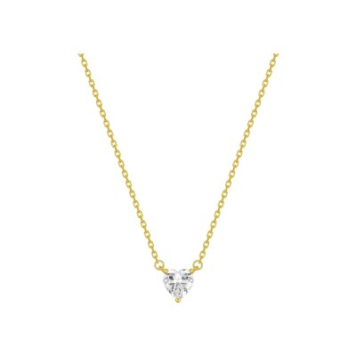 Collier en plaqué or et oxyde de zirconium