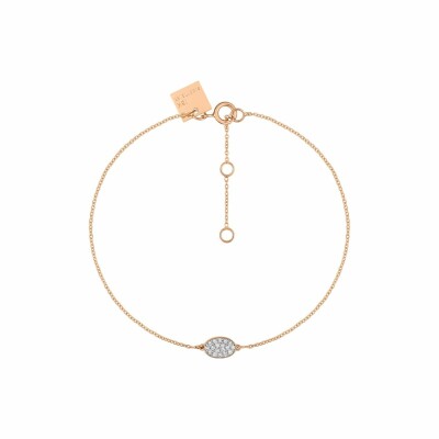 Bracelet GINETTE NY ELLIPSES & SEQUINS en or rose et diamants