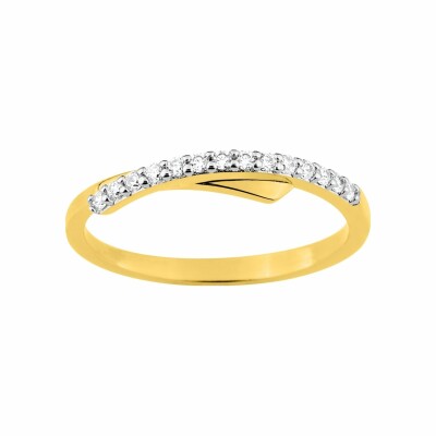 Bracelet en plaqué or jaune, blanc et oxydes de zirconium