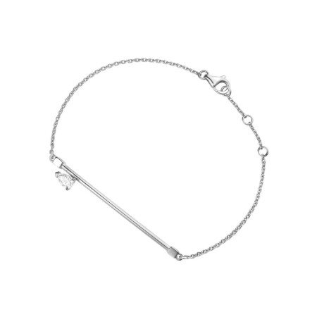 Bracelet Repossi Serti sur Vide en or blanc et diamants