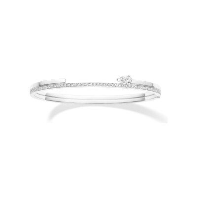 Bracelet Repossi Serti sur Vide en or blanc et diamants