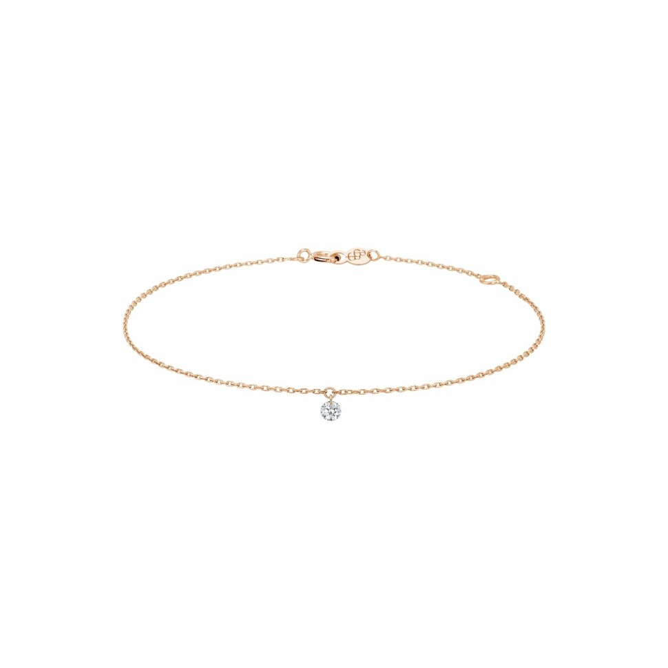 Bracelet LA BRUNE & LA BLONDE 360° en or rose et diamant de 0.10ct