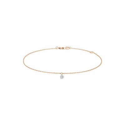 Bracelet La Brune & La Blonde 360° en or rose et diamant de 0.10ct