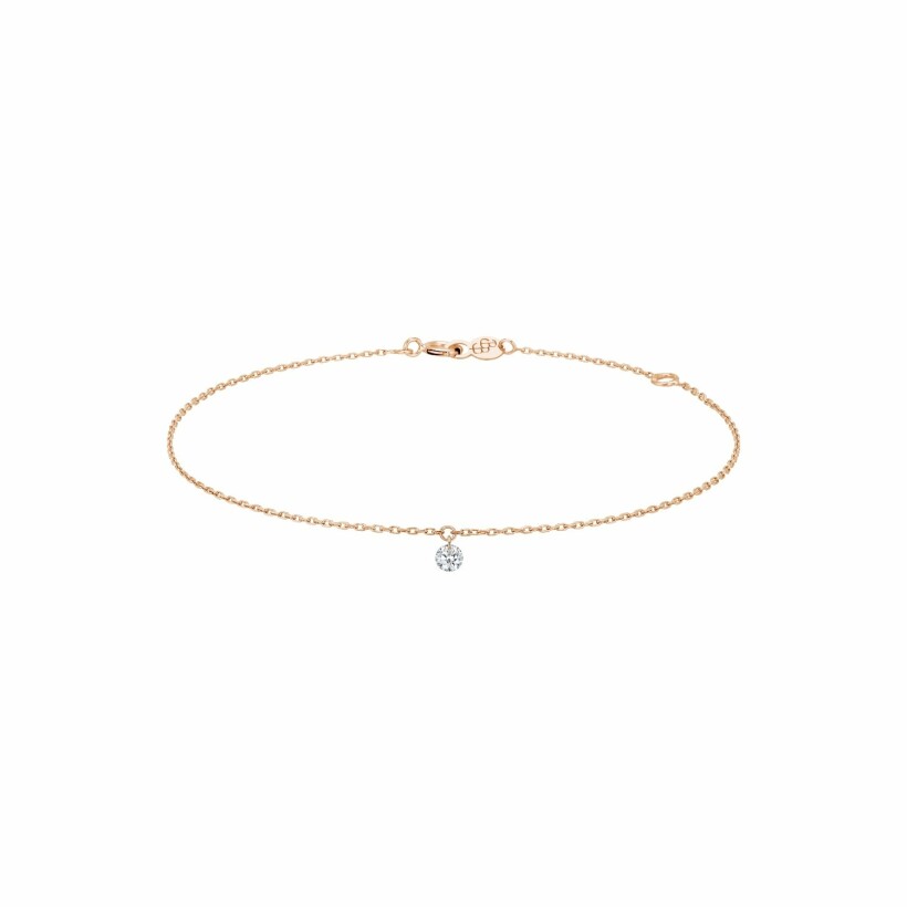 Bracelet La Brune & La Blonde 360° en or rose et diamant de 0.10ct