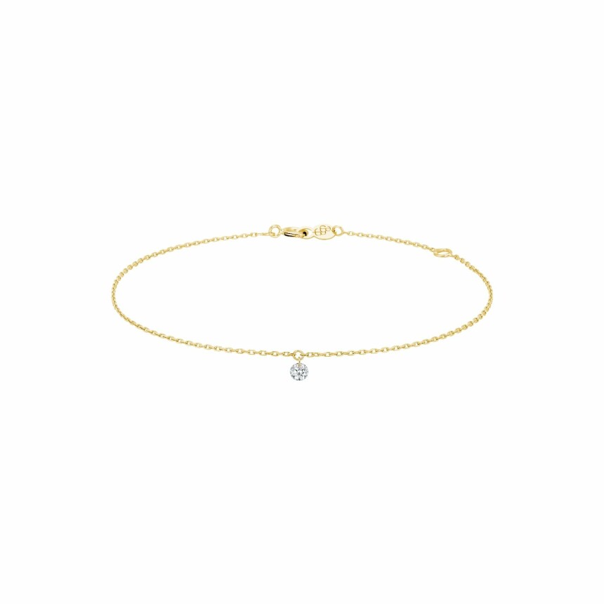 Bracelet LA BRUNE & LA BLONDE 360° en or jaune et diamant de 0.10ct