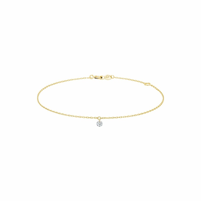 LA BRUNE & LA BLONDE 360° bracelet, yellow gold and 0.20ct diamond