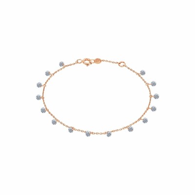 Bracelet LA BRUNE & LA BLONDE 360° en or rose et diamants de 1ct