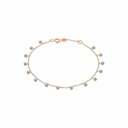 LA BRUNE & LA BLONDE 360° bracelet, rose gold and 1ct diamonds