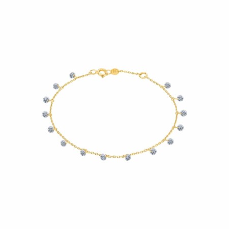 LA BRUNE & LA BLONDE 360° bracelet, yellow gold and 1ct diamonds