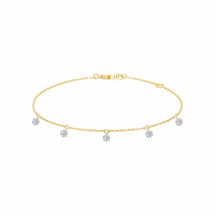 Bracelet LA BRUNE & LA BLONDE 360° en or jaune et diamants de 0.50ct