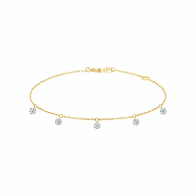 Bracelet LA BRUNE & LA BLONDE 360° en or jaune et diamants de 0.50ct