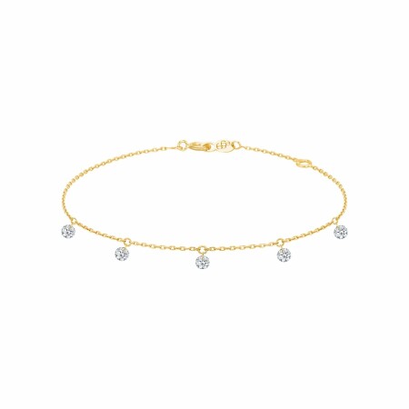 Bracelet La Brune & La Blonde 360° en or jaune et diamants de 0.50ct