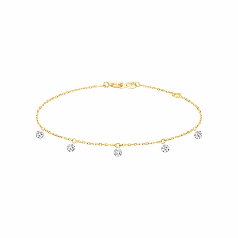 Bracelet La Brune & La Blonde 360° en or jaune et diamants de 0.50ct
