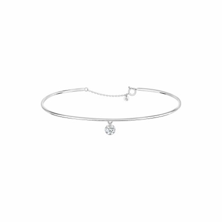 LA BRUNE & LA BLONDE 360° bangle bracelet, white gold and 0.10ct diamond