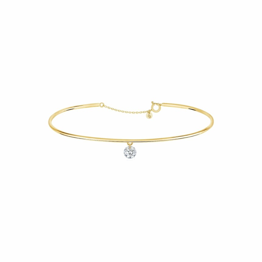 Bracelet jonc LA BRUNE & LA BLONDE 360° en or jaune et diamant de 0.20ct