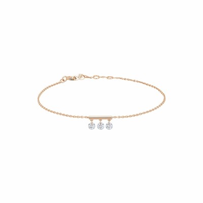 Bracelet La Brune & La Blonde PAMPILLES en or rose et diamants de 0.30ct