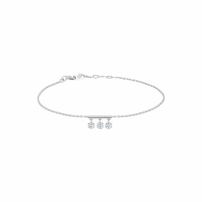 Bracelet La Brune & La Blonde PAMPILLES en or blanc et diamants de 0.30ct