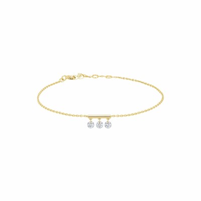 Bracelet La Brune & La Blonde PAMPILLES en or jaune et diamants de 0.30ct