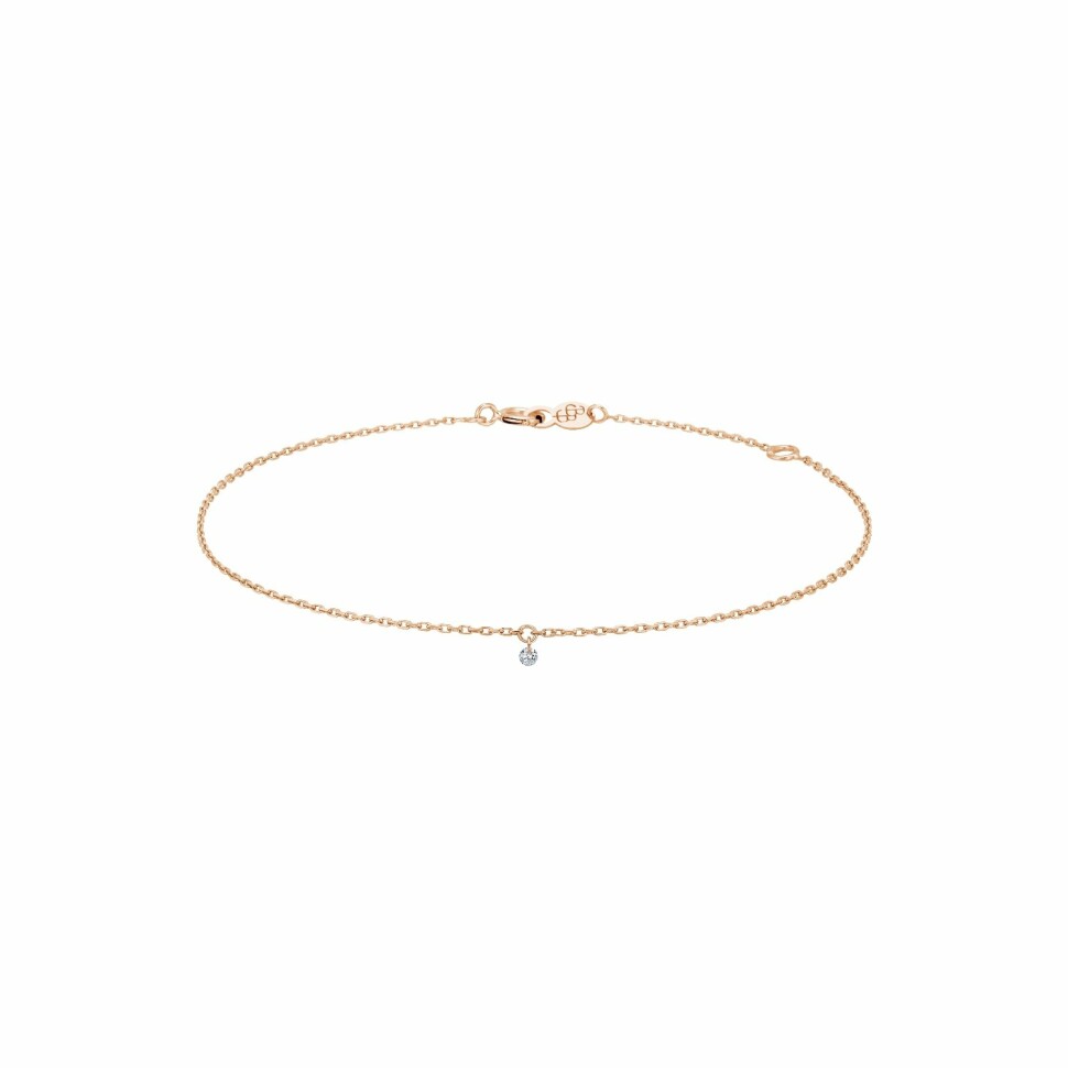 Bracelet LA BRUNE & LA BLONDE 360° en or rose et diamant de 0.07ct