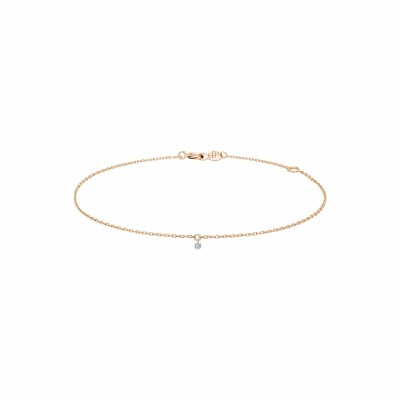 Bracelet La Brune & La Blonde 360° en or rose et diamant de 0.07ct