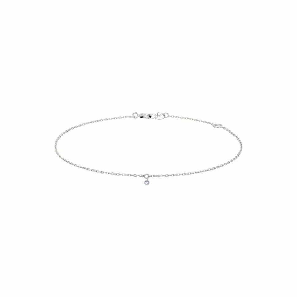 Bracelet LA BRUNE & LA BLONDE 360° en or blanc et diamant de 0.07ct