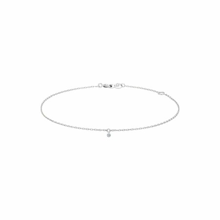 Bracelet La Brune & La Blonde 360° en or blanc et diamant de 0.07ct