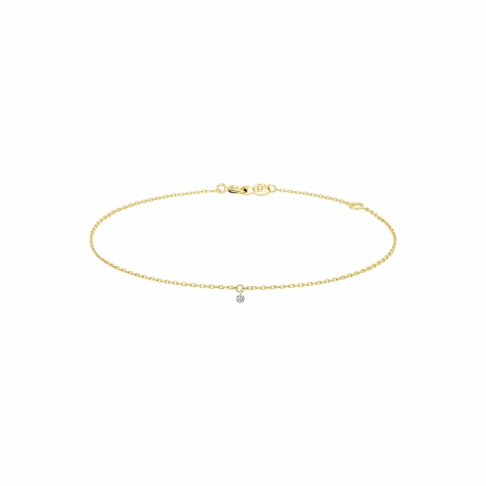 Bracelet LA BRUNE & LA BLONDE 360° en or jaune et diamant de 0.07ct