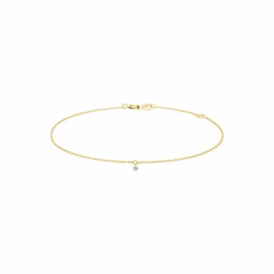 Bracelet La Brune & La Blonde 360° en or jaune et diamant de 0.07ct