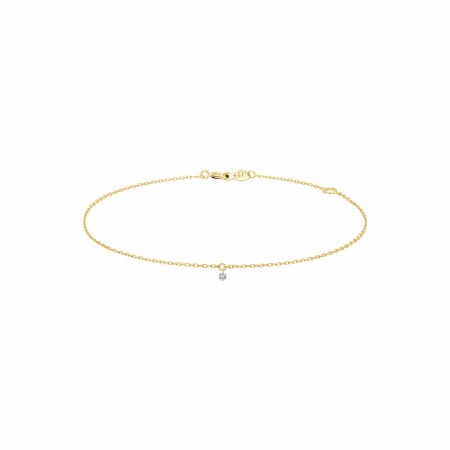 Bracelet La Brune & La Blonde 360° en or jaune et diamant de 0.07ct