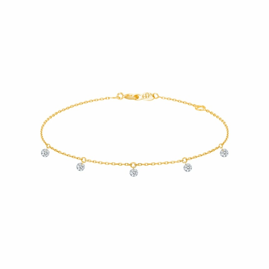 Bracelet LA BRUNE & LA BLONDE 360° en or jaune et diamants de 0.35ct