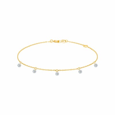 Bracelet LA BRUNE & LA BLONDE 360° en or jaune et diamants de 0.35ct