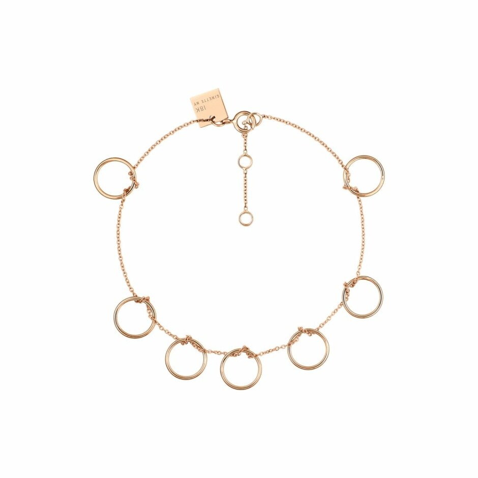 Bracelet Ginette NY TINY-CIRCLE en or rose