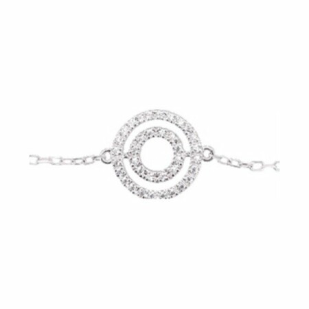 Bracelet Cercle en or blanc et diamants de 0.14ct